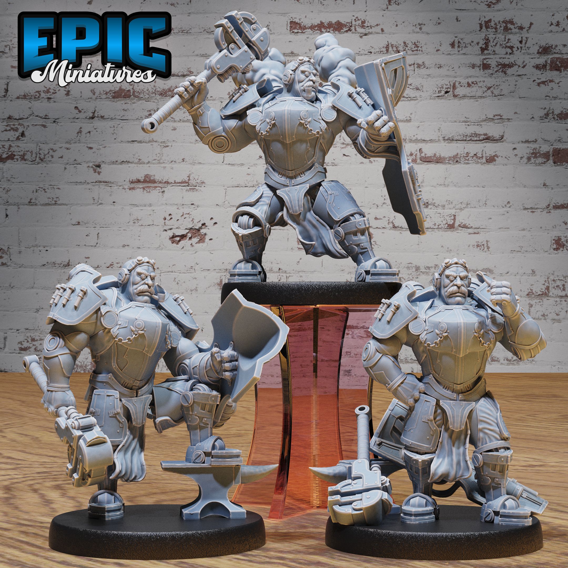 Tinkerer Knight Set / Human Steam Warrior / Steampunk Control Mechanism / Humanoid Battle Construct / Evil Steel Fighter / Infantry Machine / Automaton Fighter / War Robot / Society Technology Encounter